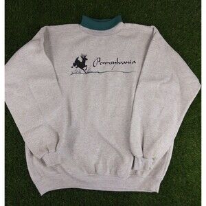 Vintage Art Unlimited Sportswear Sweatshirt XL 1993 TurtleNeck Pennsylvania Deer